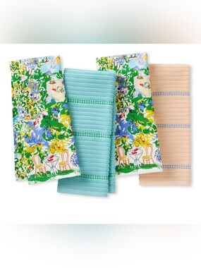 Kate Spade Spring Garden Cotton Kitchen Towel Set of 4